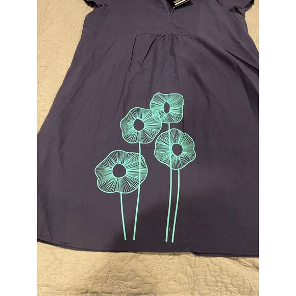 JustFashionNow Blue Dress Cotton Blend XL New - Picture 2 of 7